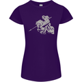 St George On a Horse St. George's Day Womens Petite Cut T-Shirt Purple