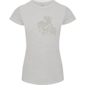St George On a Horse St. George's Day Womens Petite Cut T-Shirt Sports Grey