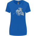 St George On a Horse St. George's Day Womens Wider Cut T-Shirt Royal Blue