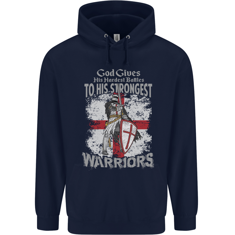 St George Warriors Mens 80% Cotton Hoodie Navy Blue
