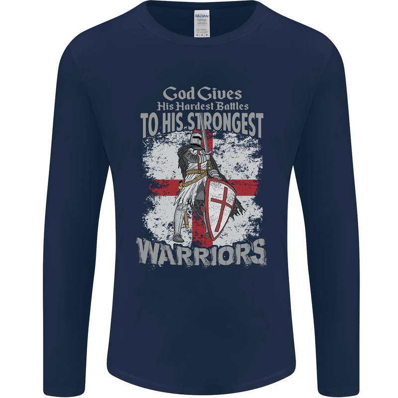 St George Warriors Mens Long Sleeve T-Shirt Navy Blue