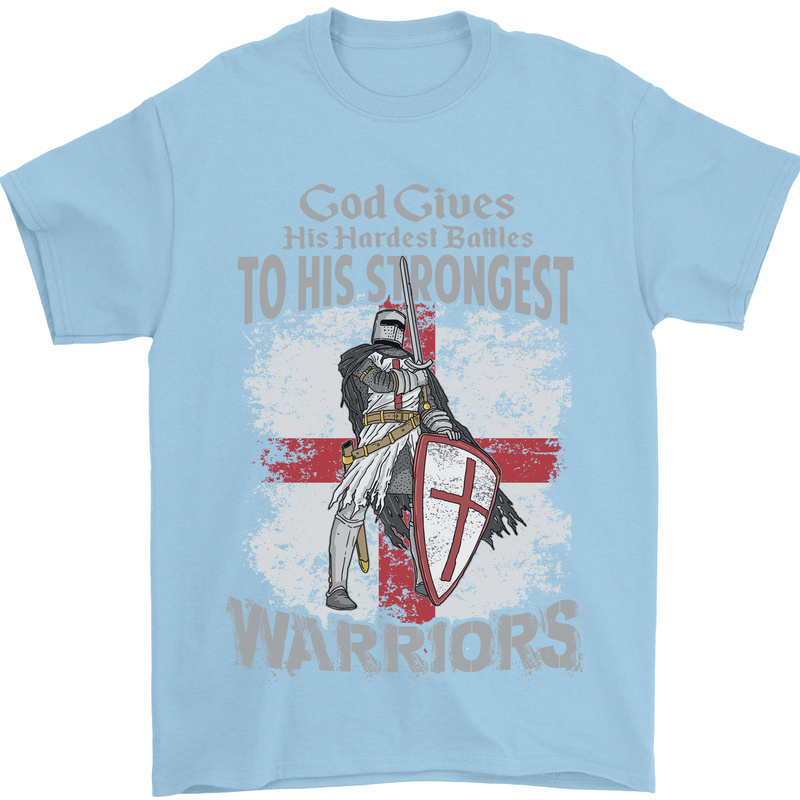 St George Warriors Mens T-Shirt Cotton Gildan Light Blue