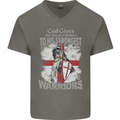 St George Warriors Mens V-Neck Cotton T-Shirt Charcoal