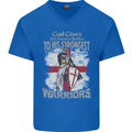 St George Warriors Mens V-Neck Cotton T-Shirt Royal Blue