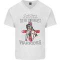 St George Warriors Mens V-Neck Cotton T-Shirt White