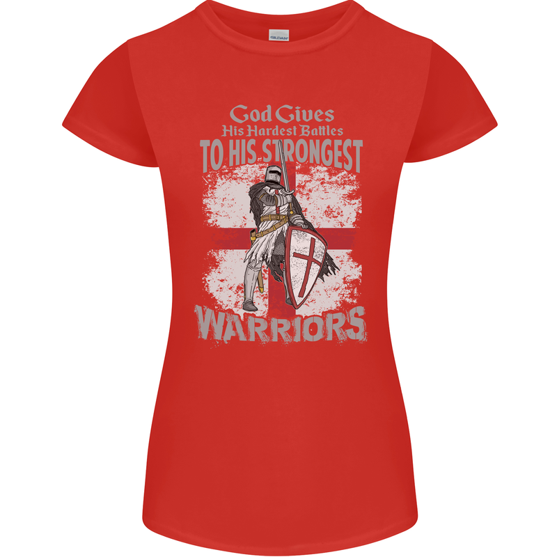 St George Warriors Womens Petite Cut T-Shirt Red
