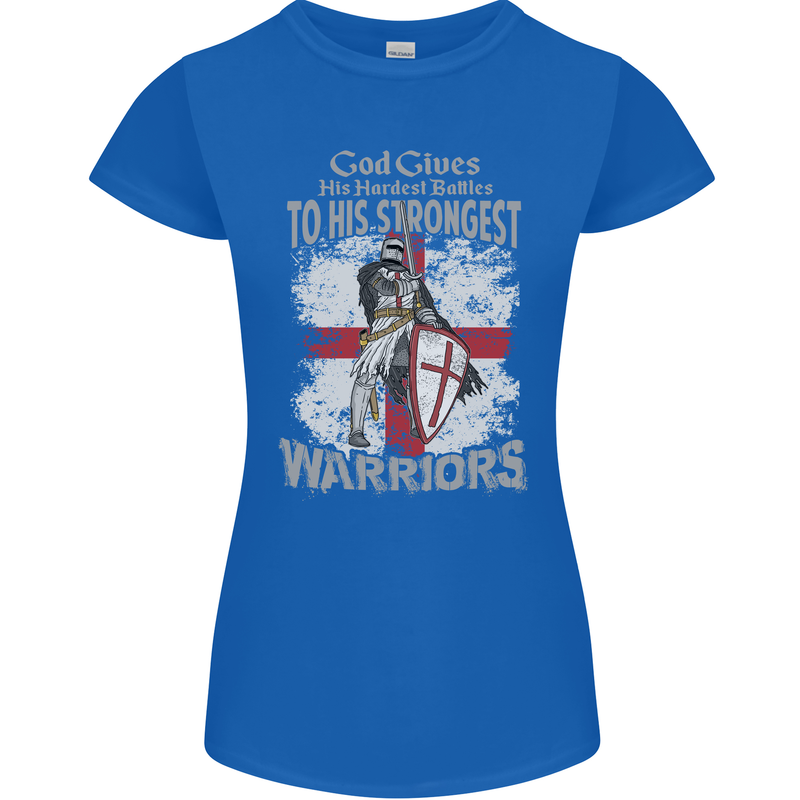 St George Warriors Womens Petite Cut T-Shirt Royal Blue