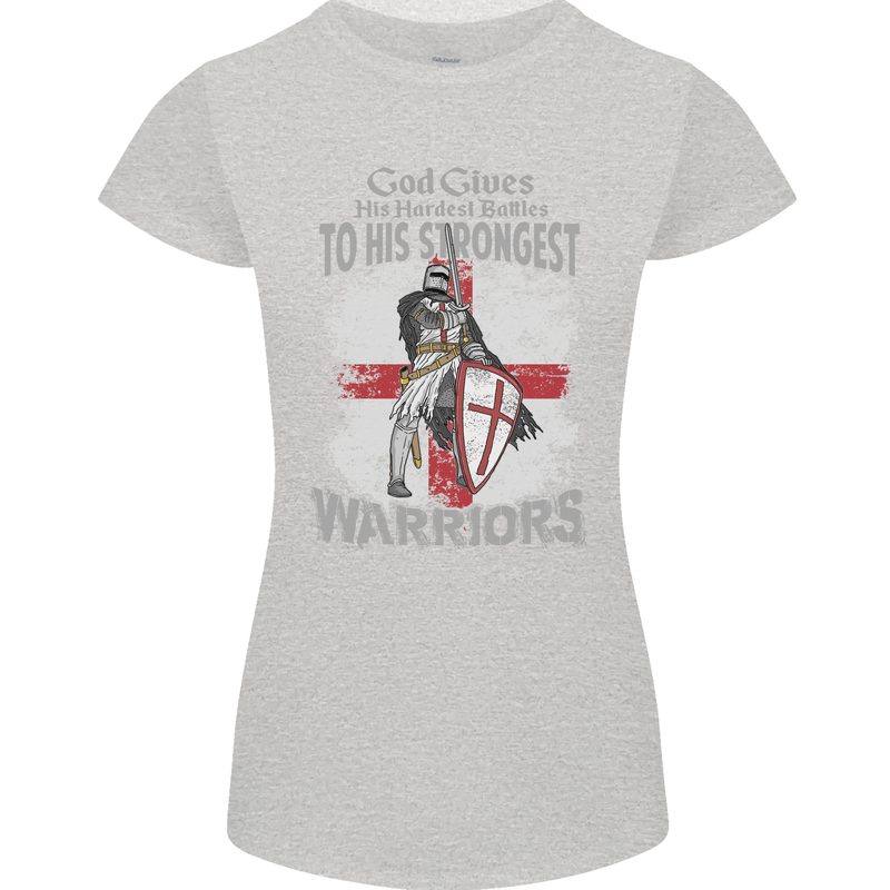 St George Warriors Womens Petite Cut T-Shirt Sports Grey