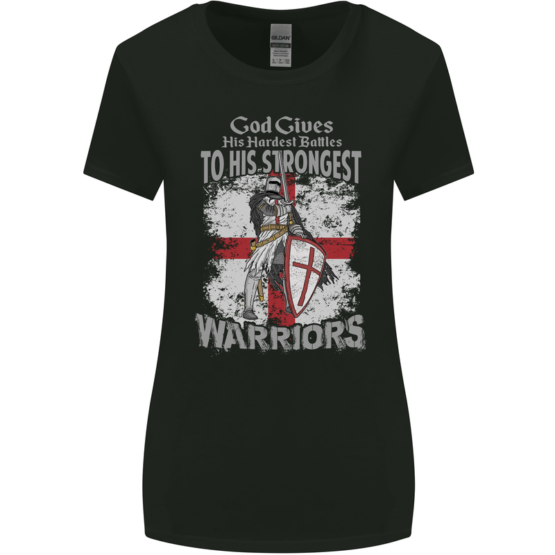 St George Warriors Womens Wider Cut T-Shirt Black
