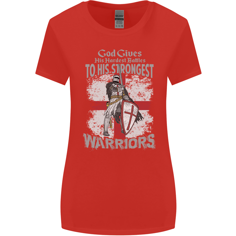 St George Warriors Womens Wider Cut T-Shirt Red