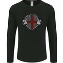 St Georges Day England Flag Fancy Dress Mens Long Sleeve T-Shirt Black