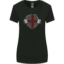 St Georges Day England Flag Fancy Dress Womens Wider Cut T-Shirt Black