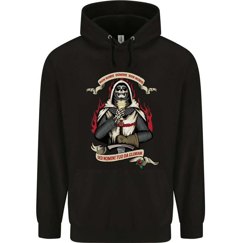 St Georges Day England Flag Knights Templar Childrens Kids Hoodie Black