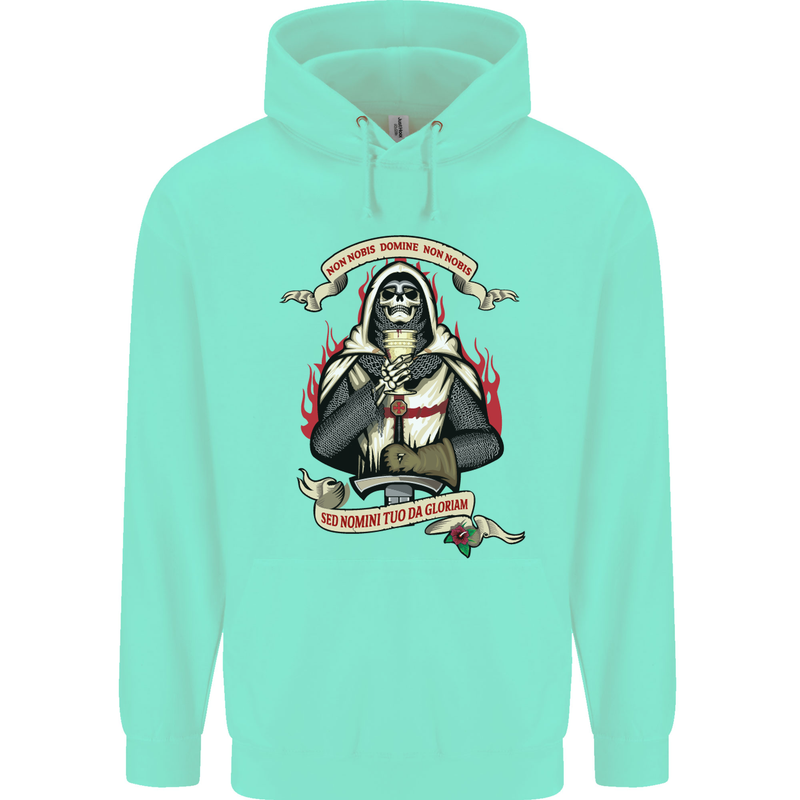 St Georges Day England Flag Knights Templar Childrens Kids Hoodie Peppermint