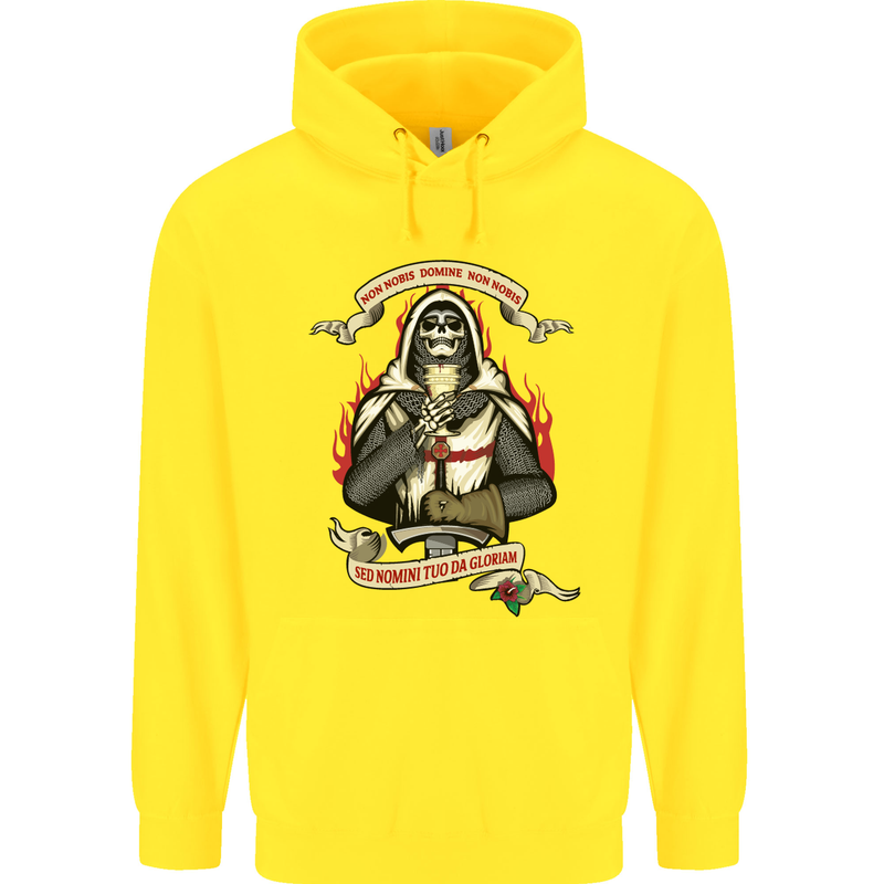 St Georges Day England Flag Knights Templar Childrens Kids Hoodie Yellow