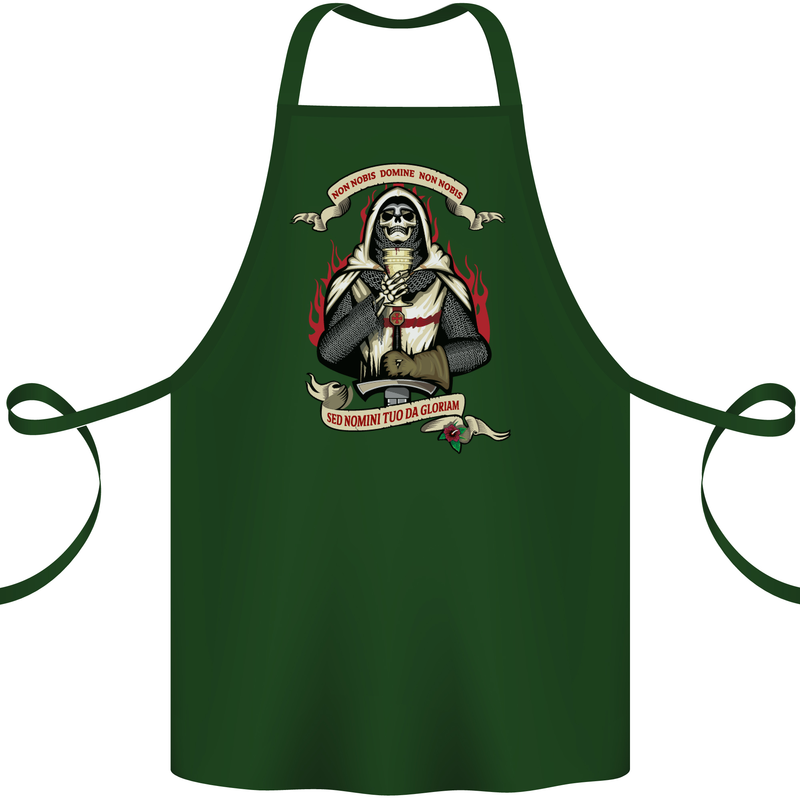 St Georges Day England Flag Knights Templar Cotton Apron 100% Organic Forest Green