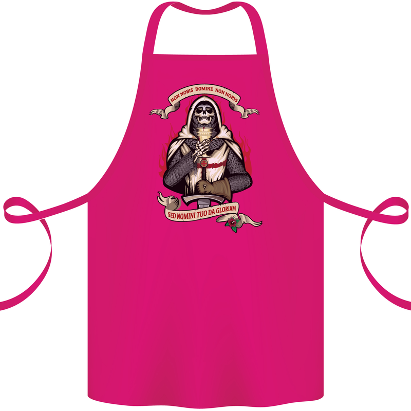 St Georges Day England Flag Knights Templar Cotton Apron 100% Organic Pink