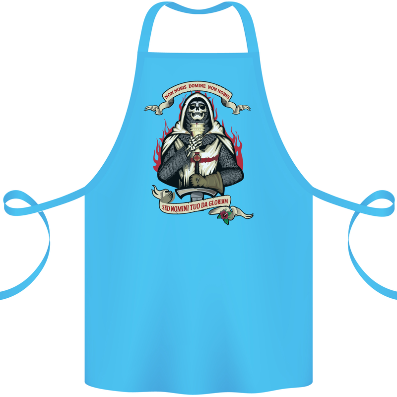 St Georges Day England Flag Knights Templar Cotton Apron 100% Organic Turquoise