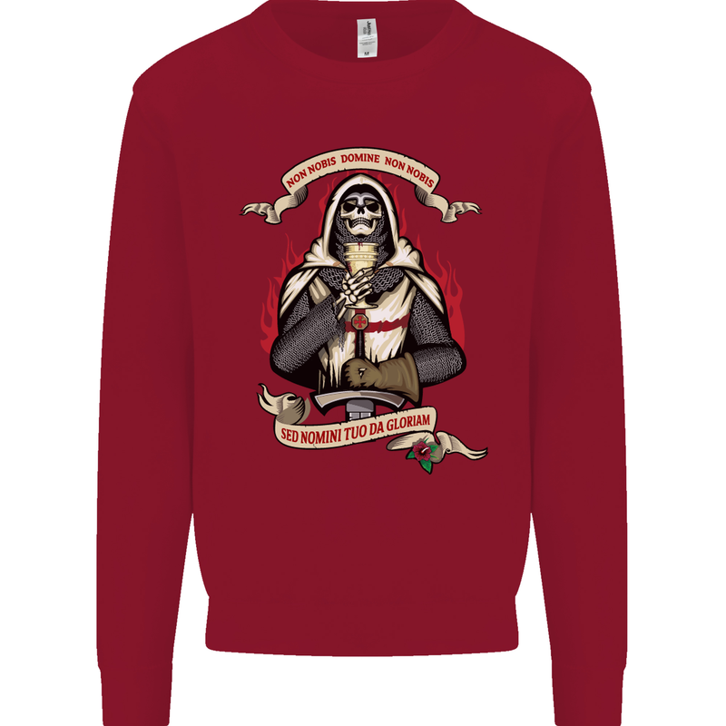 St Georges Day England Flag Knights Templar Kids Sweatshirt Jumper Red