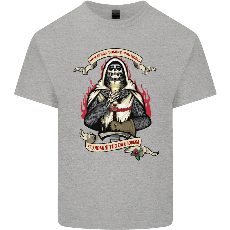 St Georges Day England Flag Knights Templar Kids T-Shirt Childrens Sports Grey