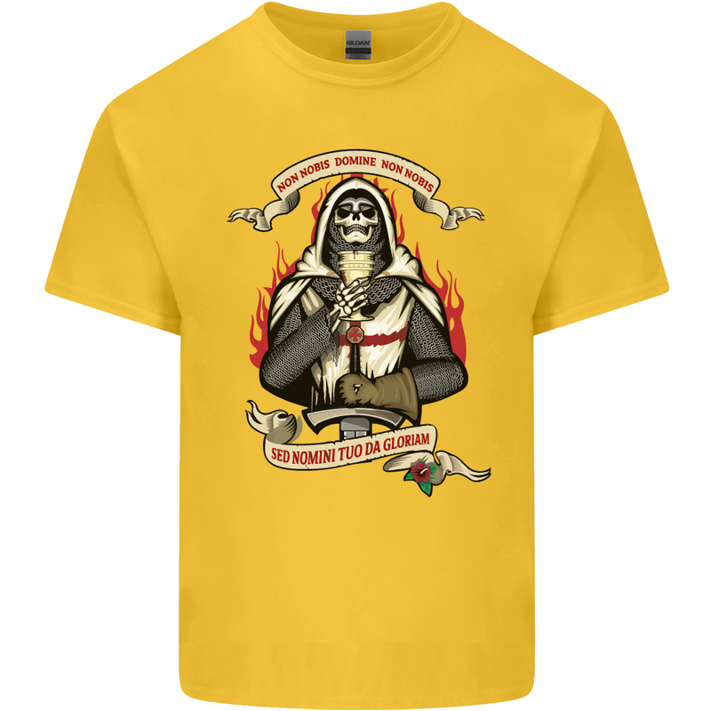 St Georges Day England Flag Knights Templar Kids T-Shirt Childrens Yellow