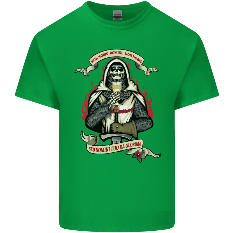 St Georges Day England Flag Knights Templar Mens Cotton T-Shirt Tee Top Irish Green