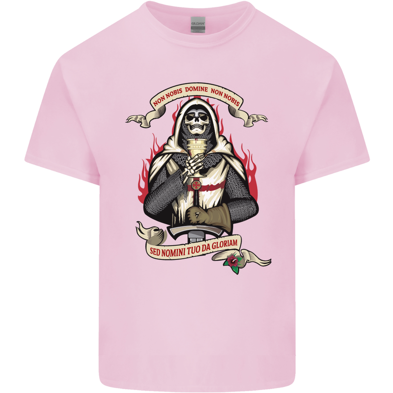 St Georges Day England Flag Knights Templar Mens Cotton T-Shirt Tee Top Light Pink
