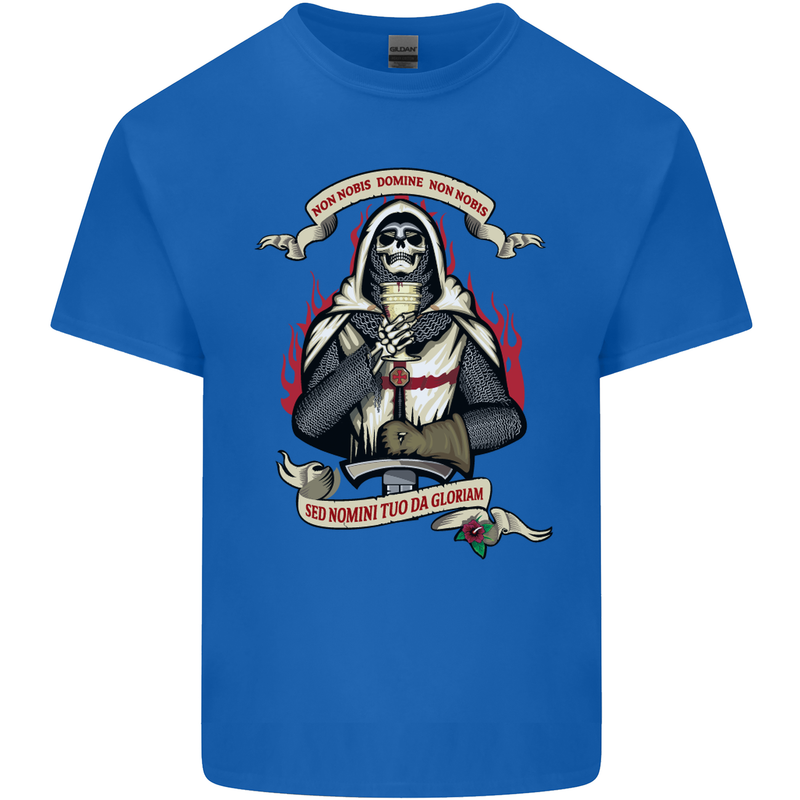 St Georges Day England Flag Knights Templar Mens Cotton T-Shirt Tee Top Royal Blue
