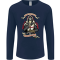St Georges Day England Flag Knights Templar Mens Long Sleeve T-Shirt Navy Blue