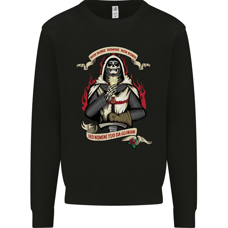St Georges Day England Flag Knights Templar Mens Sweatshirt Jumper Black