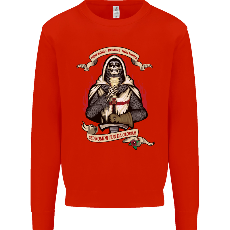 St Georges Day England Flag Knights Templar Mens Sweatshirt Jumper Bright Red