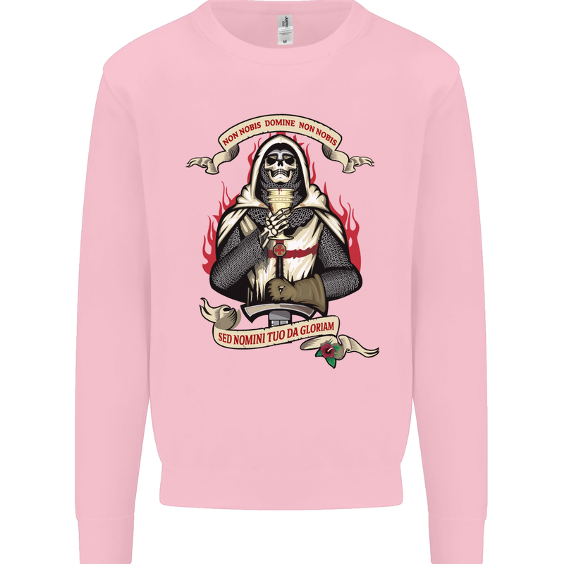 St Georges Day England Flag Knights Templar Mens Sweatshirt Jumper Light Pink