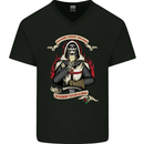 St Georges Day England Flag Knights Templar Mens V-Neck Cotton T-Shirt Black