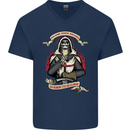 St Georges Day England Flag Knights Templar Mens V-Neck Cotton T-Shirt Navy Blue