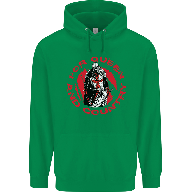 St Georges Day For Queen & Country England Childrens Kids Hoodie Irish Green