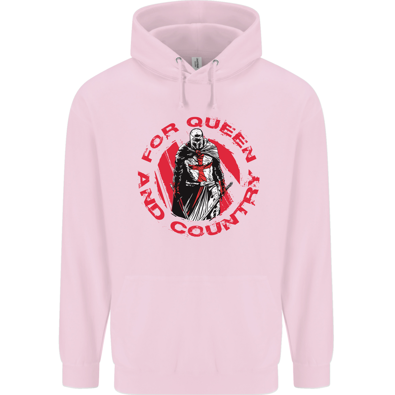 St Georges Day For Queen & Country England Childrens Kids Hoodie Light Pink