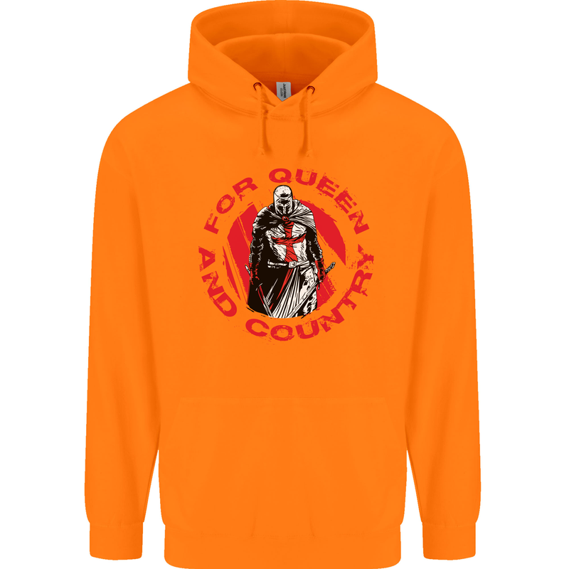 St Georges Day For Queen & Country England Childrens Kids Hoodie Orange