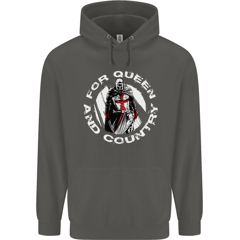 St Georges Day For Queen & Country England Childrens Kids Hoodie Storm Grey
