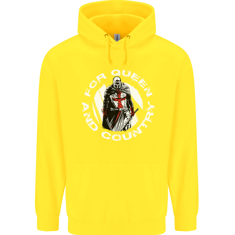St Georges Day For Queen & Country England Childrens Kids Hoodie Yellow