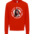 St Georges Day For Queen & Country England Kids Sweatshirt Jumper Bright Red