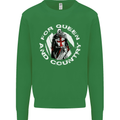 St Georges Day For Queen & Country England Kids Sweatshirt Jumper Irish Green