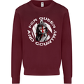 St Georges Day For Queen & Country England Kids Sweatshirt Jumper Maroon