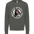 St Georges Day For Queen & Country England Kids Sweatshirt Jumper Storm Grey