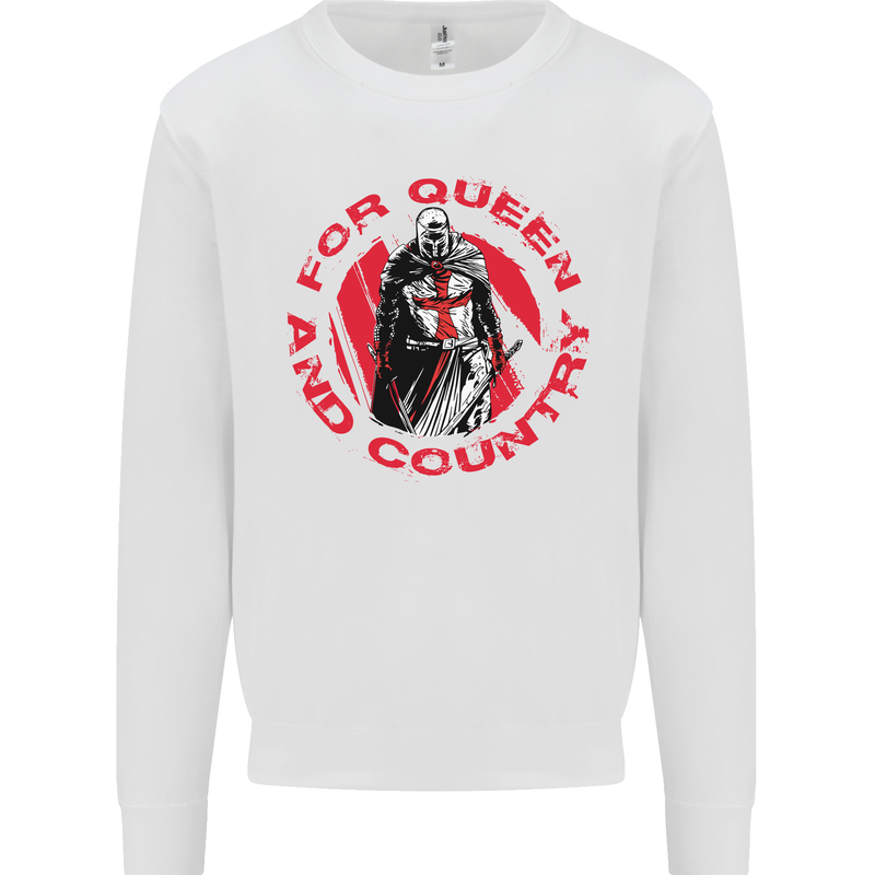 St Georges Day For Queen & Country England Kids Sweatshirt Jumper White