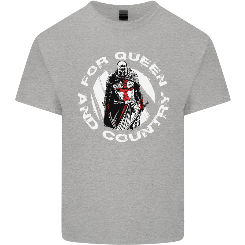 St Georges Day For Queen & Country England Kids T-Shirt Childrens Sports Grey