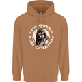 St Georges Day For Queen & Country England Mens 80% Cotton Hoodie Caramel Latte