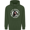 St Georges Day For Queen & Country England Mens 80% Cotton Hoodie Forest Green