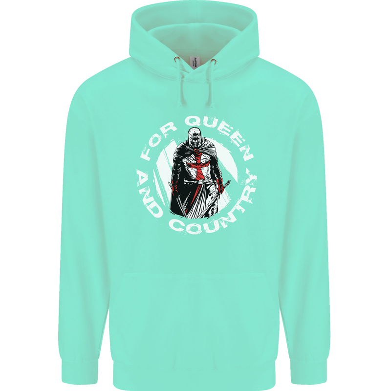 St Georges Day For Queen & Country England Mens 80% Cotton Hoodie Peppermint