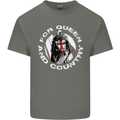 St Georges Day For Queen & Country England Mens Cotton T-Shirt Tee Top Charcoal