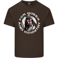 St Georges Day For Queen & Country England Mens Cotton T-Shirt Tee Top Dark Chocolate